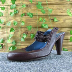 Biala Women Pump Heel Shoes‎ Brown Leather Size 8 Medium